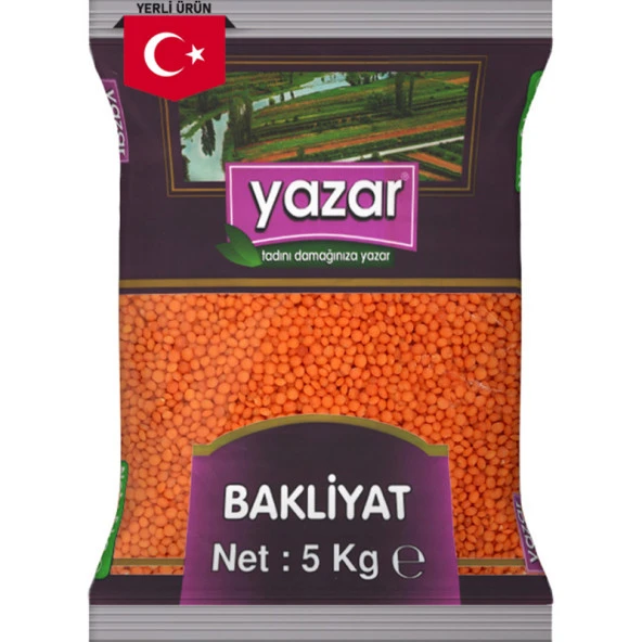 Yazar Yerli Kırmızı Mercimek 5 Kg ürün görseli 1