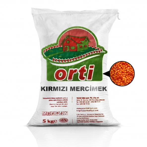 Orti Kırmızı Mercimek 5 Kg. ürün görseli 1