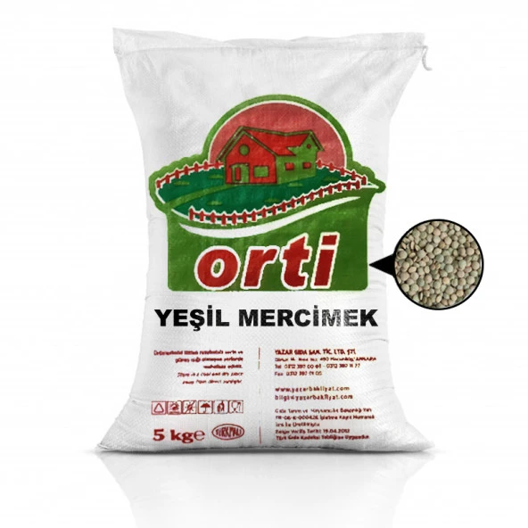 Orti Yeşil Mercimek 5 Kg. ürün görseli 1