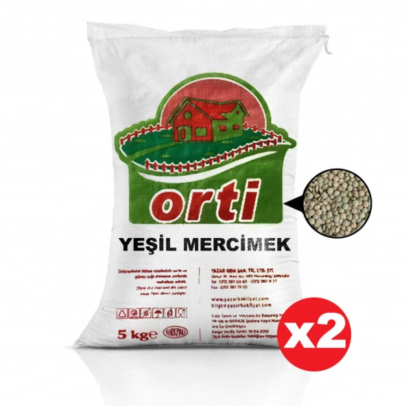 Orti Yeşil Mercimek 5 Kg. x 6 Adet ürün görseli 1