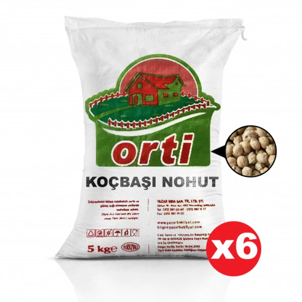 Orti Koçbaşı Nohut 5 Kg. x 6 Adet ürün görseli 1