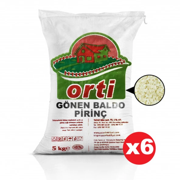 Orti Gönen Baldo Pirinç 5 Kg. x 6 Adet ürün görseli 1