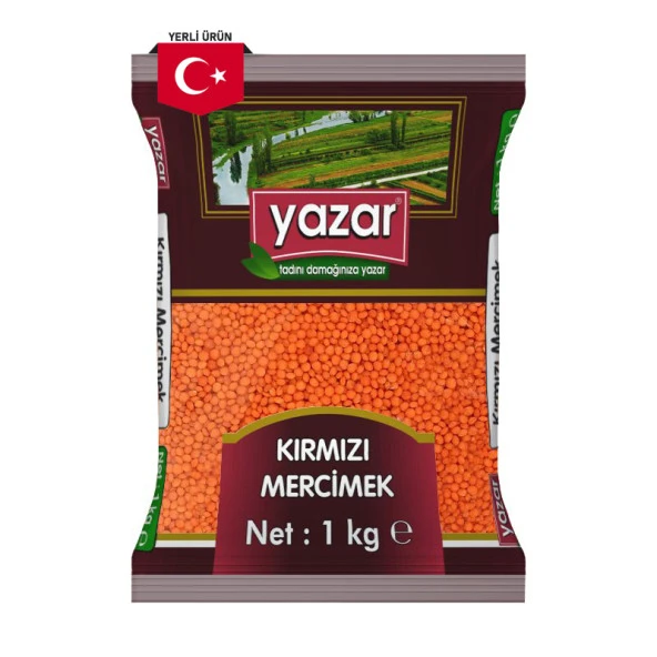 Yazar Yerli Kırmızı Mercimek 1 Kg. ürün görseli 1