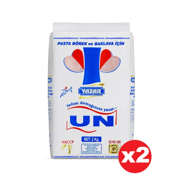 Yazar Pastalık Böreklik Baklavalık Çok Amaçlı Un 2 Kg x 2 Paket ürün görseli 1