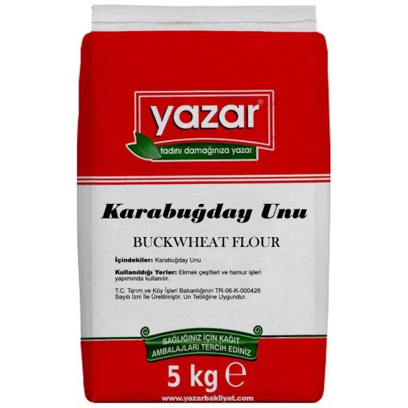 Yazar Taş Değirmende Öğütülmüş Karabuğday Unu 5 Kg ürün görseli 1