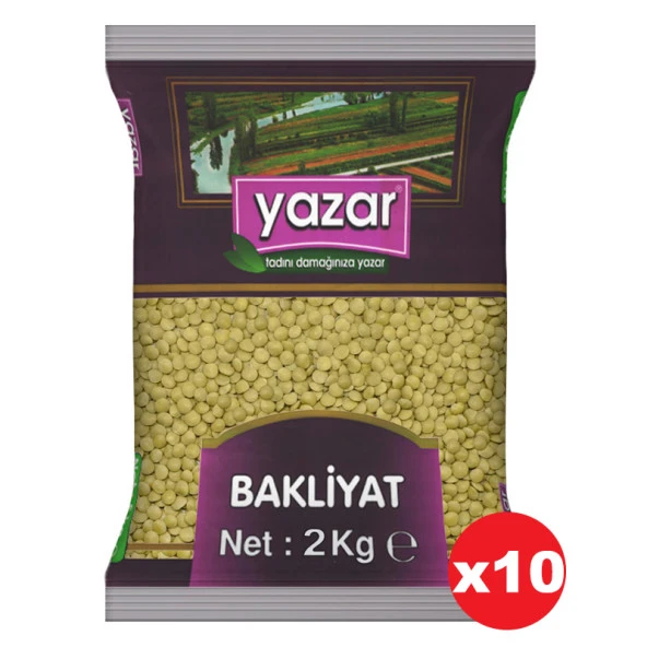 Yazar Yeşil Mercimek 2 Kg x 10 Adet  Proteini Yüksek İç Anadolu Bölgesi Ürünüdür ürün görseli 1