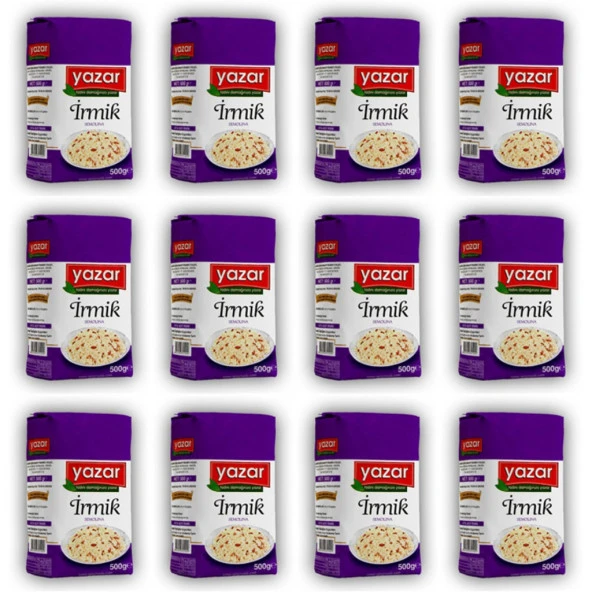Yazar İrmik 500 Gr x 12 Paket - Resim 2