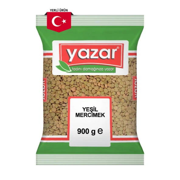 Yazar Yeşil Mercimek 900 Gr. ürün görseli 1
