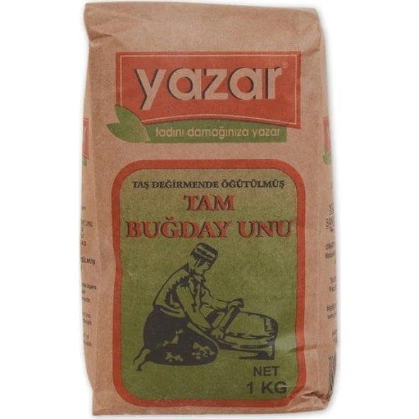 Yazar Taş Değirmende Öğütülmüş Tam Buğday Unu 1 Kg ürün görseli 1