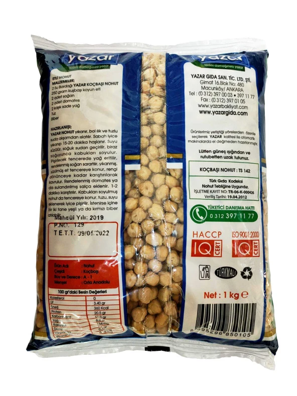 Yazar Koçbaşi Nohut 1Kg - Resim 2