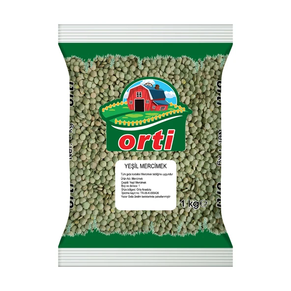 Orti Yeşil Mercimek 1Kg ürün görseli 1