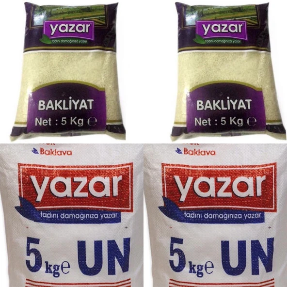 Yazar Kuru Gıda Seti 10kg Pilavlık Luna Pirinç 10kg Çok Amaçlı Pasta Börek Baklavalık Un ürün görseli 1