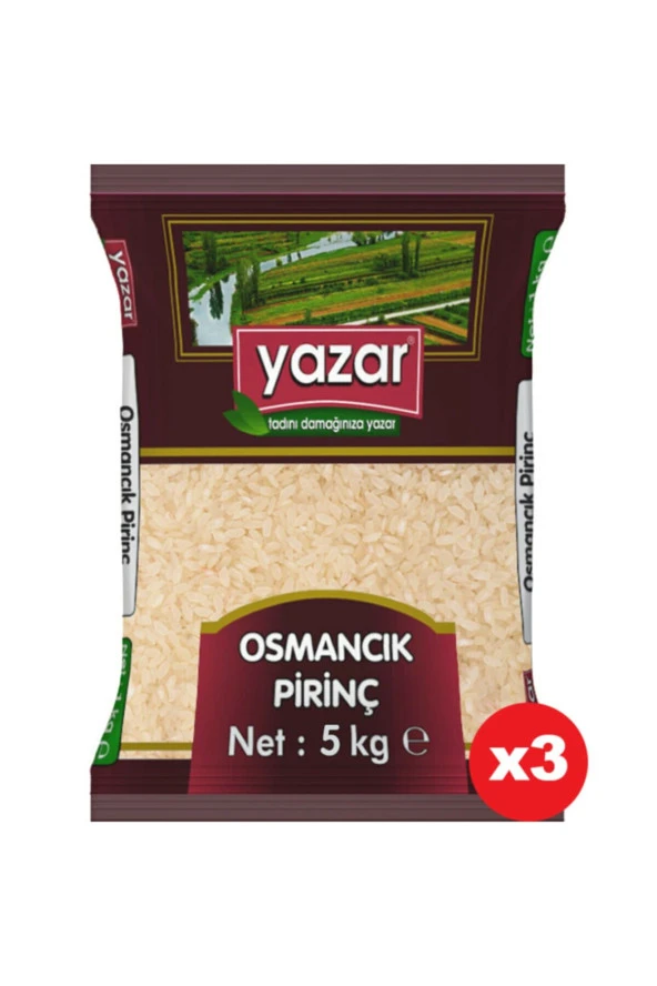 Yazar Osmancık Pirinç 5 KG x 3 Paket ürün görseli 1