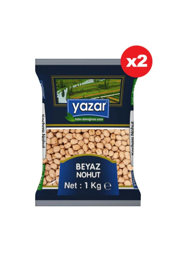 Yazar 12 MM  Beyaz Nohut 1 KG x 2 Paket ürün görseli 1
