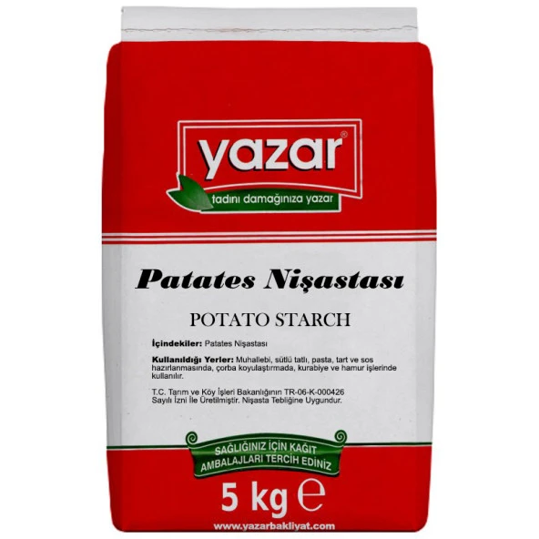 Yazar Patates Nişastası 5 Kg x 4 Paket ürün görseli 1