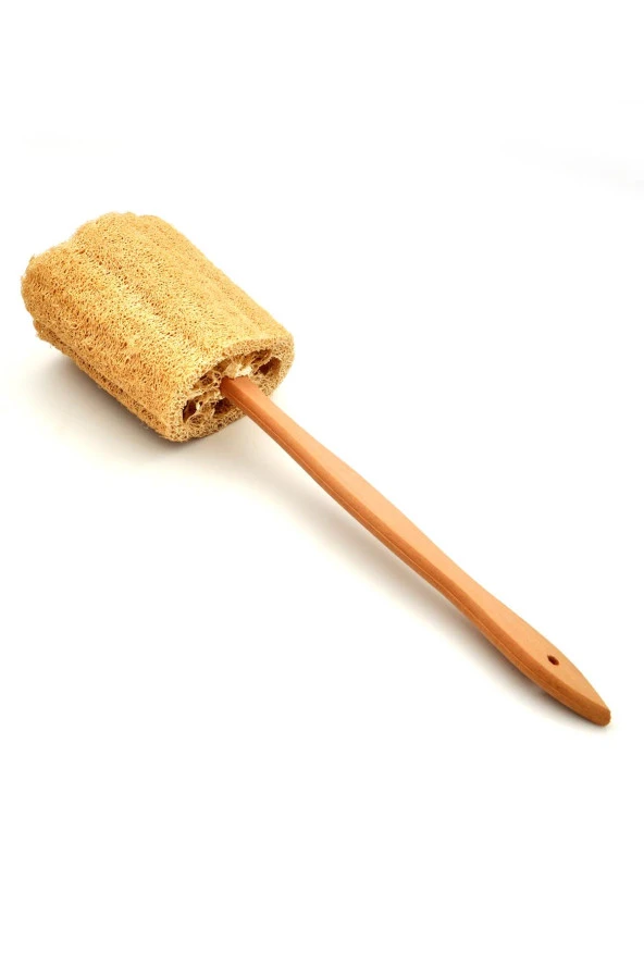 Ahşap Saplı Doğal Kabak Lifi Sırt Fırçası 8x40 cm. ürün görseli 1