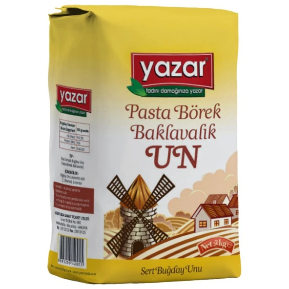 Yazar Pastalık Böreklik Baklavalık Çok Amaçlı Un 2 Kg ürün görseli 1