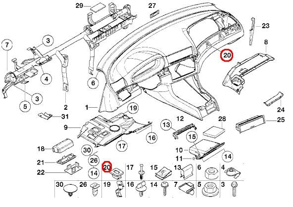 BMW E46 E65 E66 E67 VE E83 İÇ KAPLAMA KLİPS KARŞILIĞI (1 ADET) 51458266814 - Resim 3