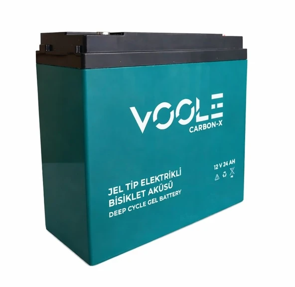 VOOLE 12V 24 AH  ELEKTRİKLİ BİSİKLET JEL AKÜSÜ 2026 TARİHLİ ürün görseli 1