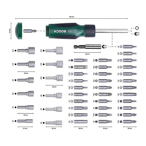 Bosch Akıllı Tornavida Seti 46 Parça - Resim 4