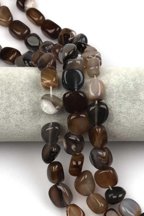 Akik Doğal Taş Dizi 9 x 15 mm Şekilsiz Kesim ürün görseli 1