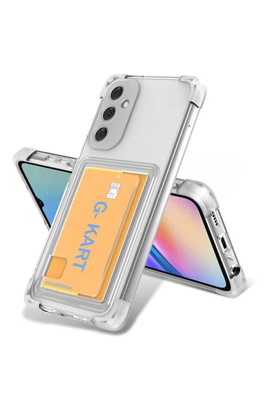 Galaxy A25 Uyumlu Kılıf Airbag Tasarımlı Şeffaf Kartlıklı  G-Kart Kapak ürün görseli 1
