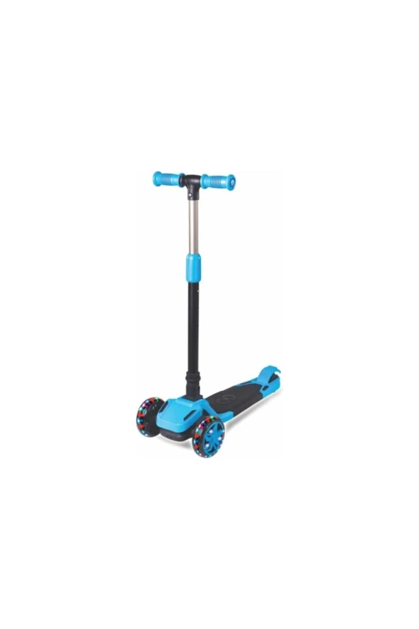 Cool Wheels Tulpar 4 Yaş Ve Üzeri 40kg 3 Tekerlekl Katlanabilir Işıklı Mavi Çocuk Scooter ürün görseli 1