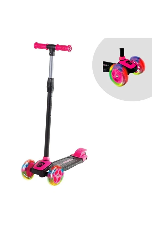 Scooter Cool Whells Işıklı 3 Tekerlekli Twist Pembe ürün görseli 1