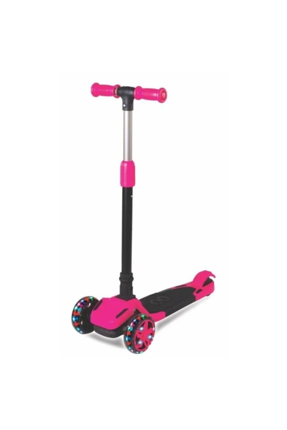 Cool Wheels Tulpar Işıklı Katlanabilir Scooter Pembe ( 4 Yaş+ 40 Kg.) ürün görseli 1