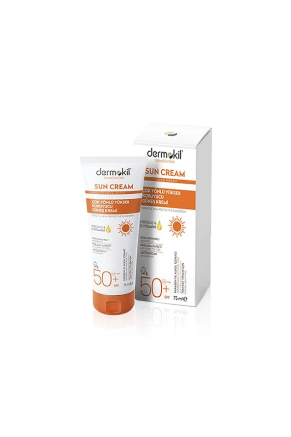 Dermokil Sun Çok Yönlü Yüksek Koruyucu Güneş Kremi 50 Spf 75 ml ürün görseli 1