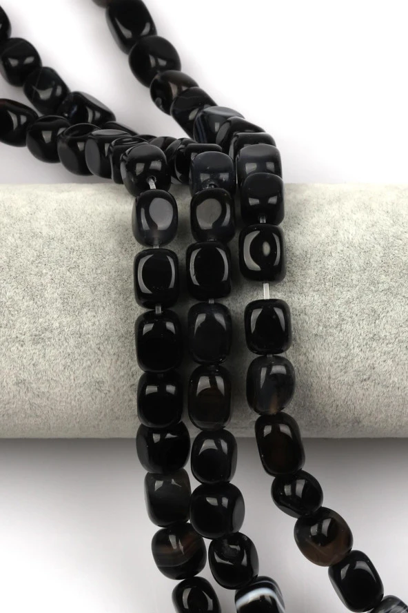 Akik Doğal Taş Dizi 8 x 12 mm Şekilsiz Kesim ürün görseli 1