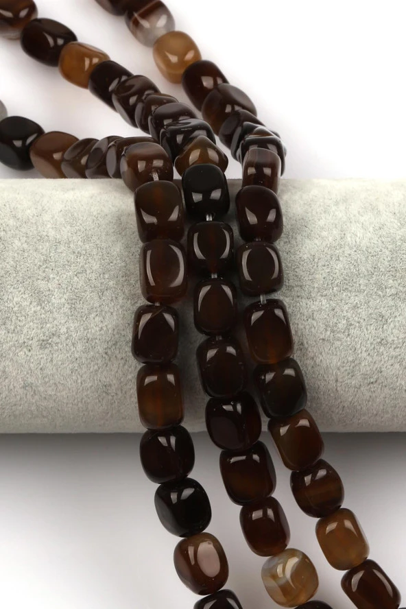 Akik Doğal Taş Dizi 8 x 12 mm Şekilsiz Kesim ürün görseli 1