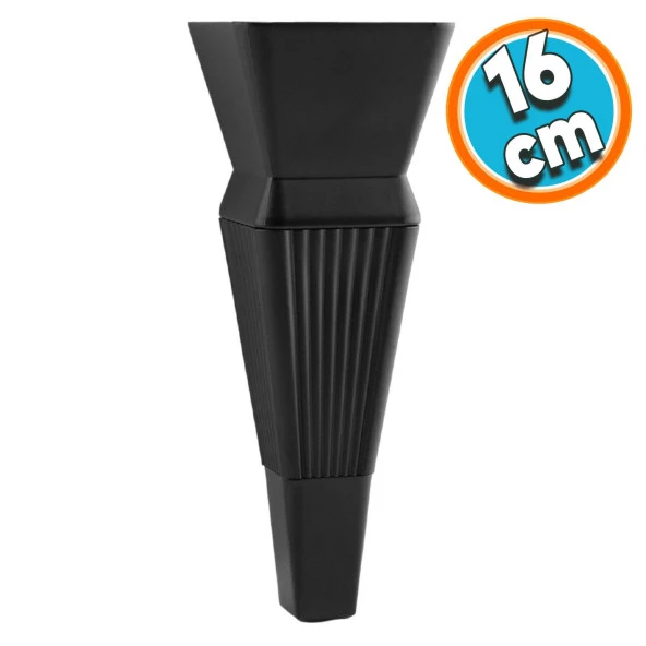 Mobilya Oturma Grubu Kanepe Sehpa TV Ünitesi Koltuk Ayağı 16 cm Siyah Baza Ayak ürün görseli 1