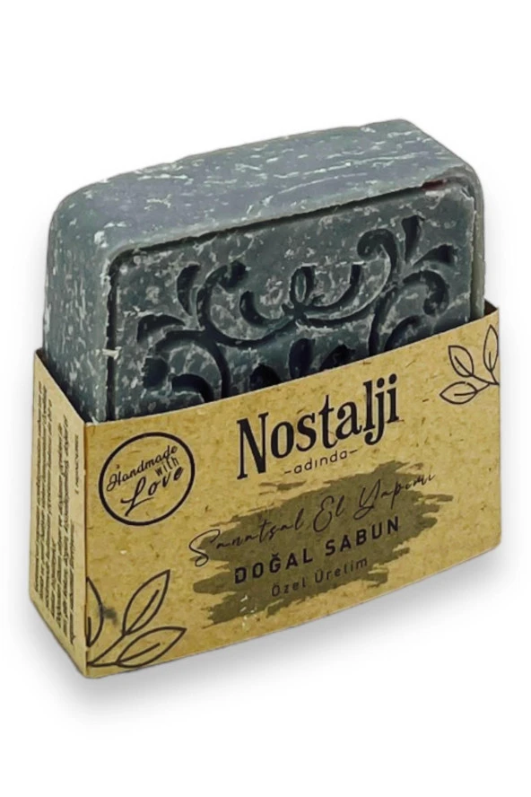 Nostalji Adında (%100 El Yapımı) Aktif Karbon Hamam Banyo Sabunu 110gr ürün görseli 1