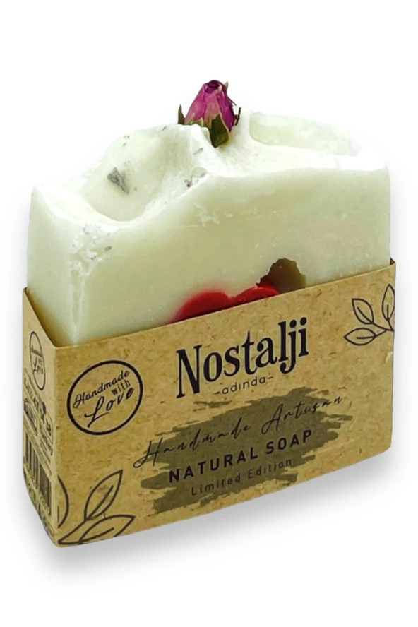 Nostalji Adında (%100 El Yapımı) Zeytin Yağlı Kırmızı Killi Hamam Banyo Sabunu 110gr ürün görseli 1