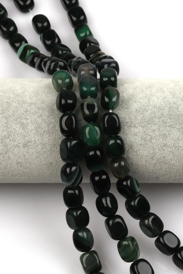 Akik Doğal Taş Dizi 8 x 12 mm Şekilsiz Kesim ürün görseli 1
