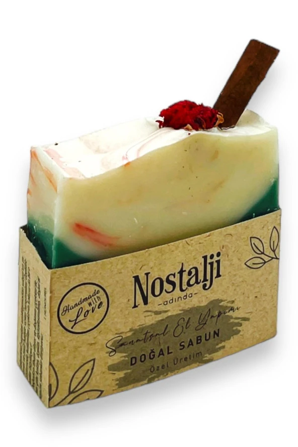 Nostalji Adında (%100 El Yapımı) Karma Pasta Tarçınlı Hamam Banyo Sabunu 110gr ürün görseli 1