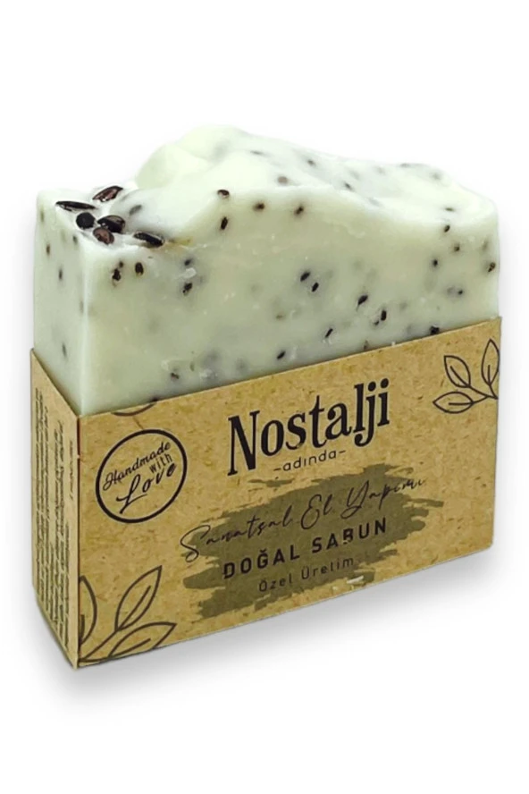 Nostalji Adında (%100 El Yapımı) Siyah Pirinçli Hamam Banyo Sabunu 110gr ürün görseli 1