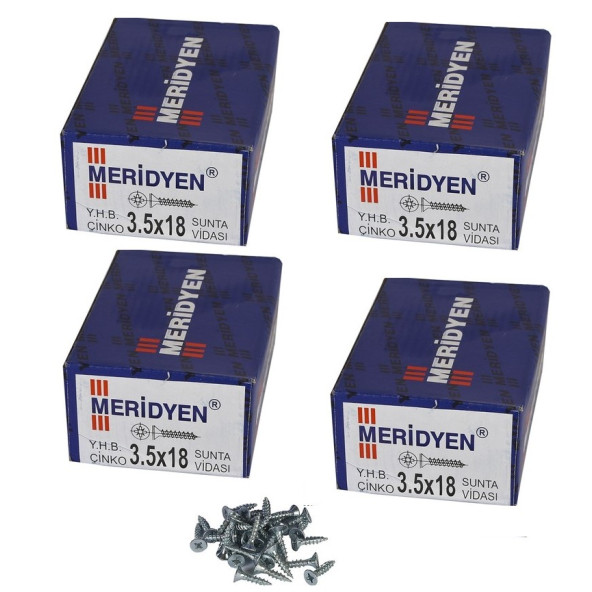 Meridyen Sunta vidası 3.5x18 4000 Adet (4 Paket) ürün görseli 1