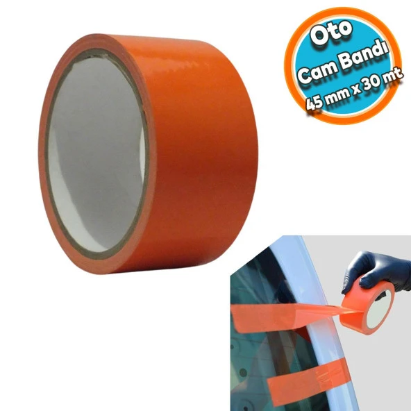 Araba Araç Oto Cam Ayna Sabitleme Tamir Montaj Bandı İz Bırakmaz Maskeleme Güçlü Bant 45 mm x 30 Metre ürün görseli 1