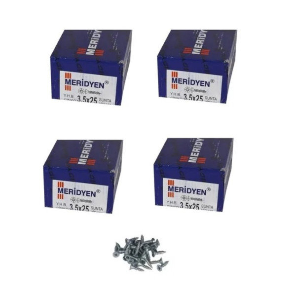 Meridyen Sunta vidası 3.5x25 4000 Adet (4 Paket) ürün görseli 1