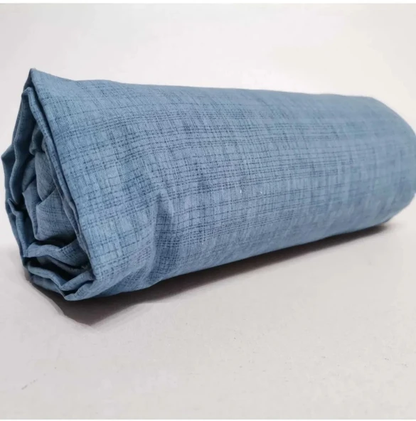 Livdora Fıtted çift Kişilik Çarşaf Clean 160*200 İndigo ürün görseli 1
