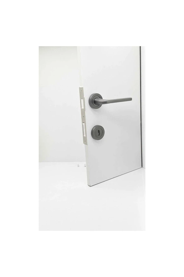 AL48 Araç Mat Skoç Füme Rozetli Oda Kapı Kolu 5 Takım ürün görseli 1