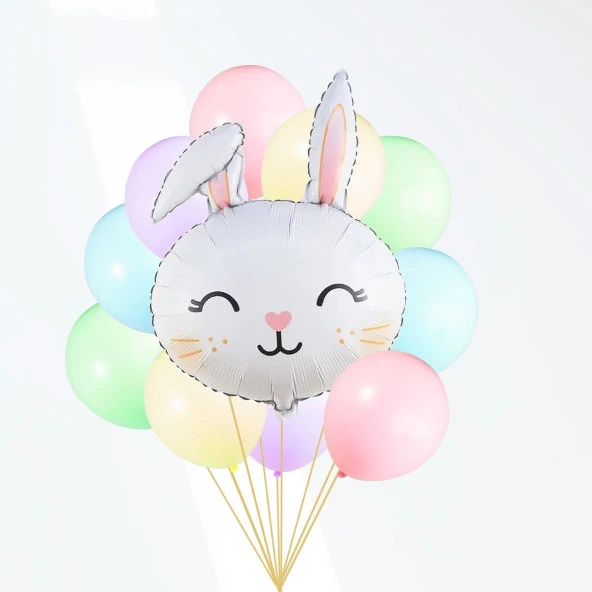 Tavşan Kafası Karışık Makaron Balon Seti ürün görseli 1