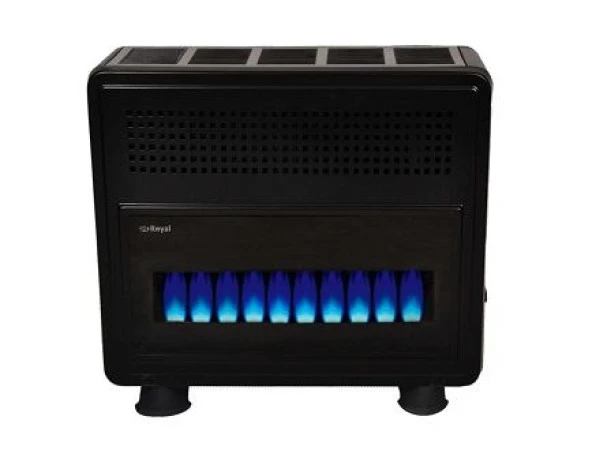 As Royal HR 11000 G - 11kW Hermetik Soba - Yer Tipi Camlı Fansız - Siyah ürün görseli 1