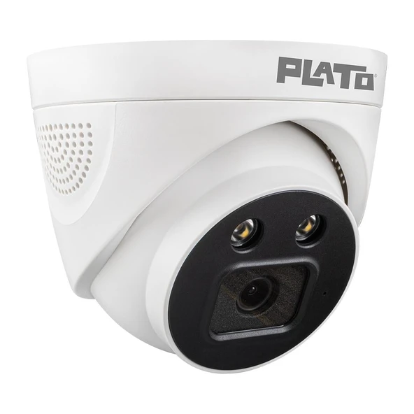 Plato PL-22996 5MP Color Mikrofonlu Ses Kayıtlı 3.6 mm 2 Atom LED AHD Dome Kamera Güvenlik Kamerası Gece Görüşlü ürün görseli 1