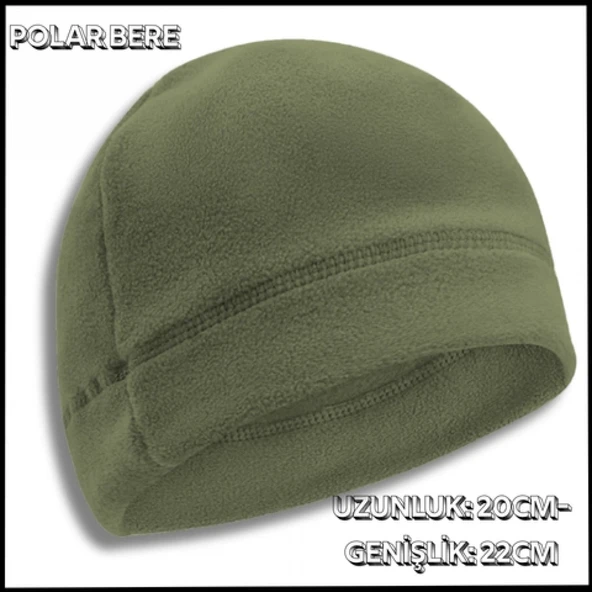 Uyguna-Yakala Çocuk Haki 3-6 Yaş Polar Bere-KA.032 ürün görseli 1