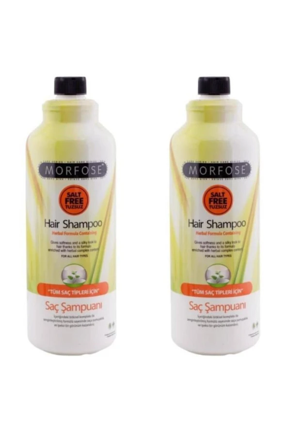 Morfose Şampuan Bitkisel Tuzsuz 1000 Ml X 2 Adet 86986553831390 ürün görseli 1