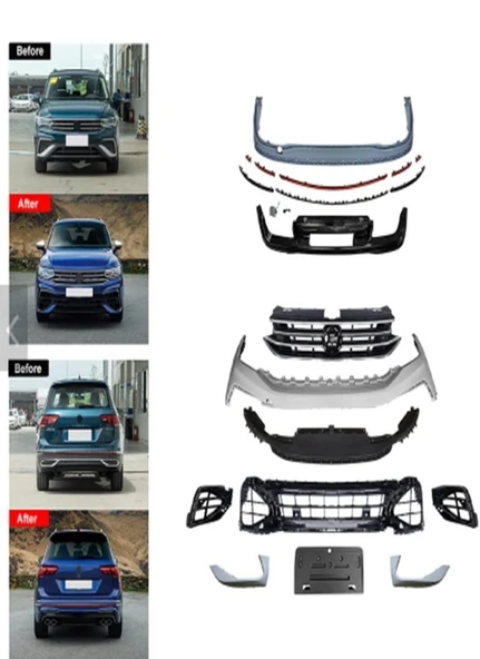 AUTOGP Vw tiguan r body kit tampon seti 2020+ ürün görseli 1