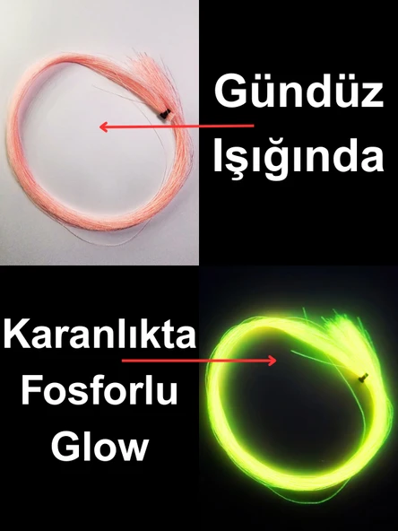 ea genset Pembe Fosforlu Karanlıkta Parlayan Glow Luminous in The Dark Ultraviyole (UV) Neon 1 Adet Çapari Simi ürün görseli 1